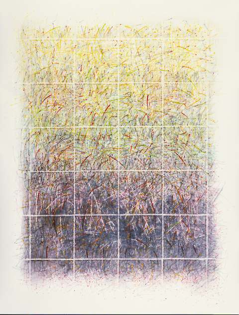 34 Ohne Titel, 1987, Farbstift, Ölpastell, Graphit auf Papier, 96 x 80 cm