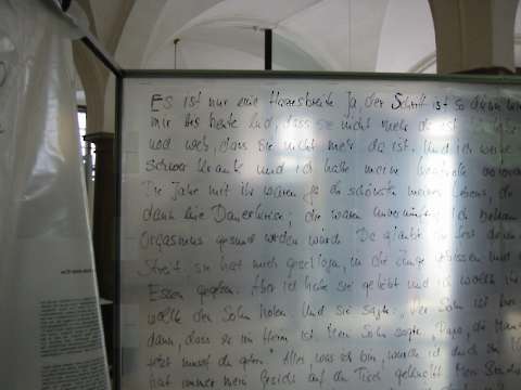 Geschriebener Text innen
