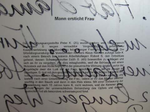 Zeitungsartikel außen